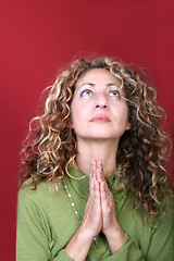 Image showing Praying woman