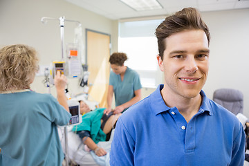 Image showing Father at Hospital During Child Birth