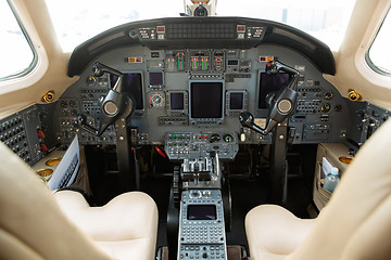 Image showing Cockpit Of Private Business Jet