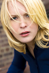 Image showing Serious Blond Haired Beauty