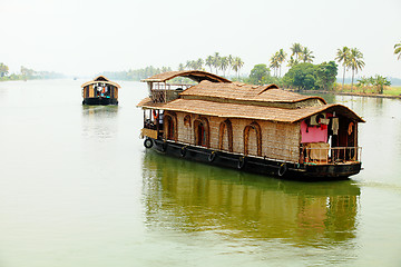 Image showing Kerala houseboats