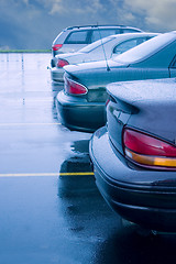 Image showing Rainy Parking Lot