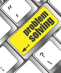 Image showing problem solving button on computer keyboard key