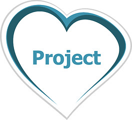 Image showing marketing concept, project word on love heart