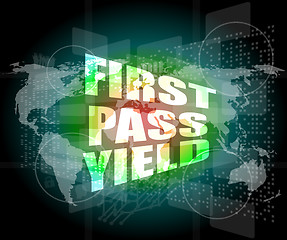 Image showing first pass yield on touch interface hi technology