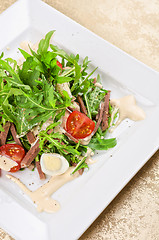 Image showing Tasty salad of beef tongue