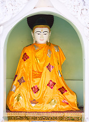 Image showing Buddha image at the Shwedagon Pagoda