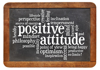 Image showing positive attitude concept on blackboard