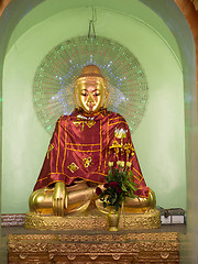 Image showing Buddha image during evening at the Shwedagon Pagoda