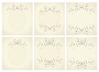 Image showing Vector calligraphy ornamental decorative frame. Classical vignet