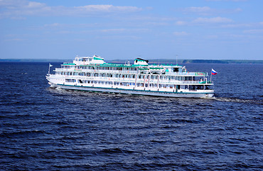 Image showing Cruise Liner sailing the Volga River (Russia)