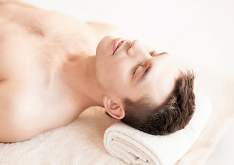 Image showing man in spa