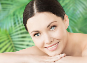 Image showing smiling woman in spa salon