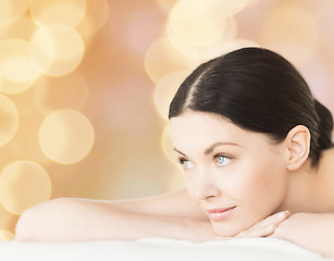 Image showing smiling woman in spa salon