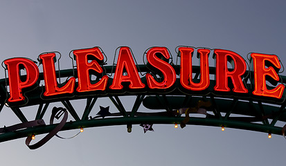 Image showing Neon sign pleasure