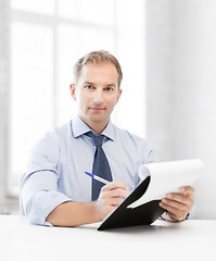 Image showing businessman taking employment inteview