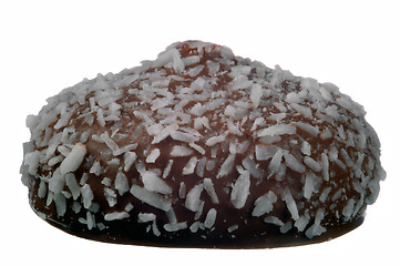 Image showing Bun covered with chocolate and cocos # 01