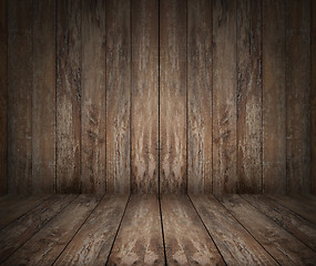 Image showing wooden floor and wall