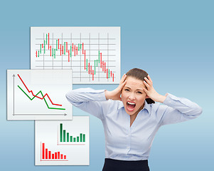 Image showing angry screaming businesswoman