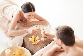 Image showing couple in spa