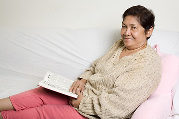 Image showing Senior Reading