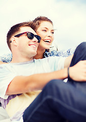 Image showing teenagers hanging out outside