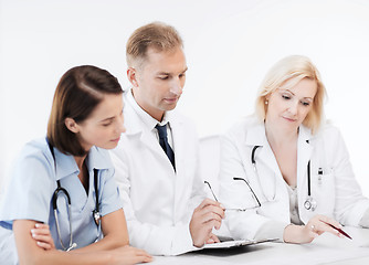 Image showing team or group of doctors on meeting