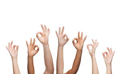 Image showing human hands showing ok sign