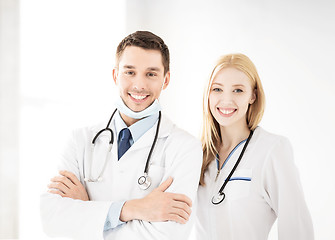 Image showing two young attractive doctors