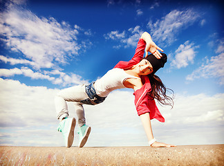 Image showing beautiful dancing girl in movement