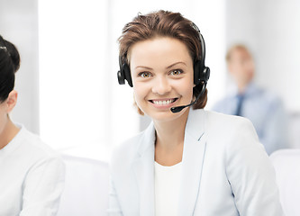 Image showing friendly female helpline operator