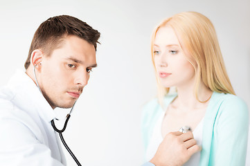 Image showing male doctor with patient