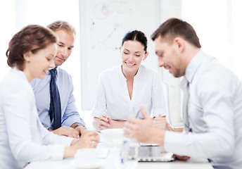 Image showing business team having meeting in office