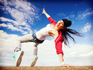 Image showing beautiful dancing girl in movement