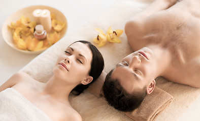 Image showing couple in spa