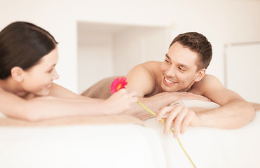 Image showing couple in spa