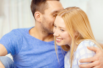 Image showing smiling happy couple at home