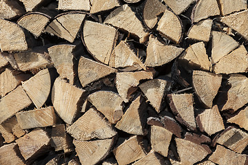 Image showing stacked firewood