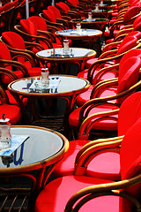 Image showing Red chairs