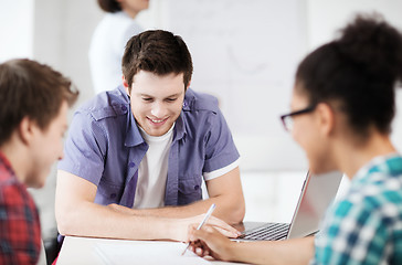 Image showing group of students studying at school