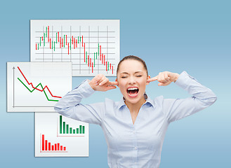 Image showing angry screaming businesswoman