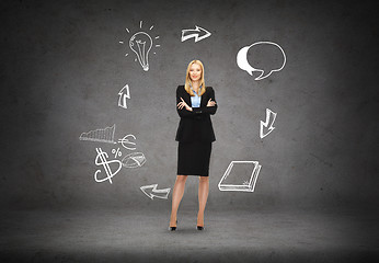 Image showing friendly young smiling businesswoman