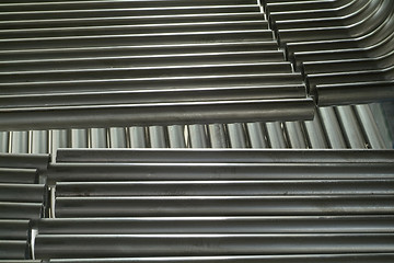 Image showing Steel tube background