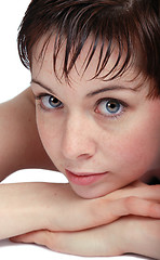 Image showing Beautiful woman with big bright eyes