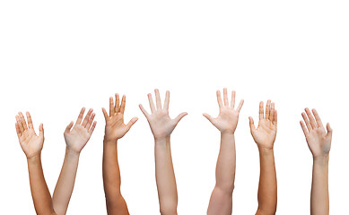 Image showing human hands waving hands