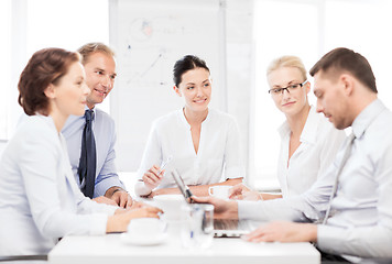 Image showing business team having meeting in office