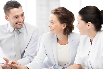 Image showing business team having discussion in office