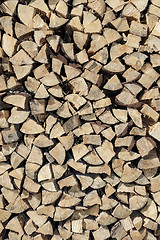 Image showing stacked firewood