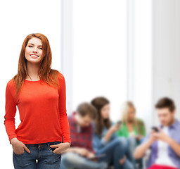 Image showing smiling teen girl at school