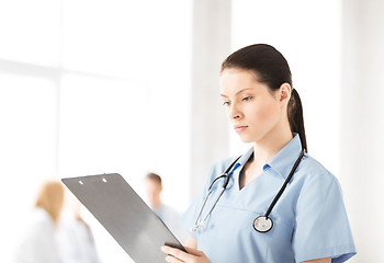 Image showing female doctor or nurse in hospital